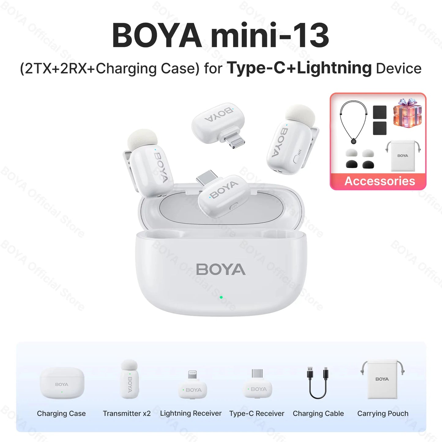 BOYA Mini Wireless Lavalier Microphone for iOS & Android