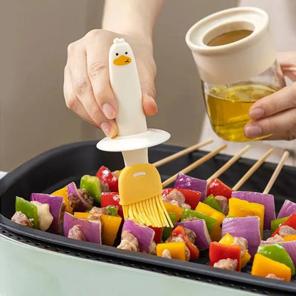 High-Temperature Silicone Oil Brush with Integrated Bottle